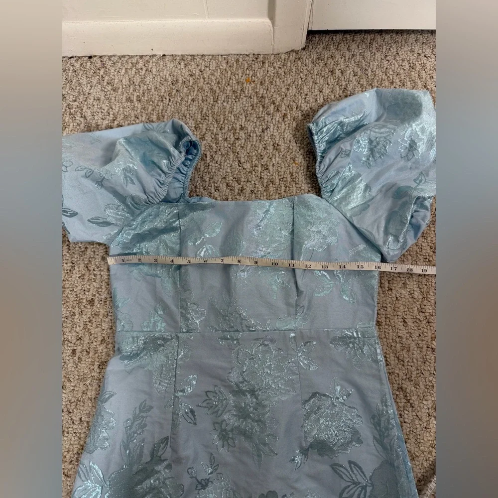 Altar'd State Light Blue Puff-Sleeve Mini Dress size M - Picture 8 of 8